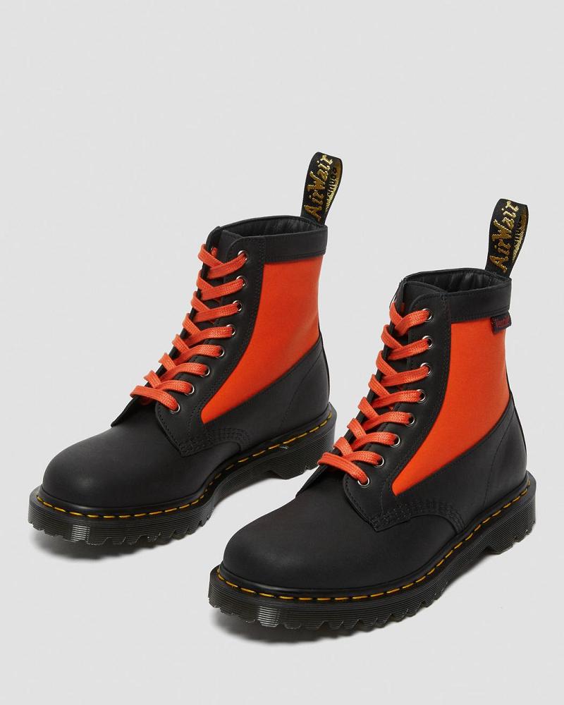 Black Men's Dr Martens 1460 Panel Made in England Leather Lace Up Boots | CA 521SGL